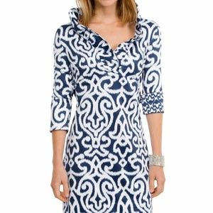 Gretchen Scott Ruff Neck Jersey Dress - Arabesque